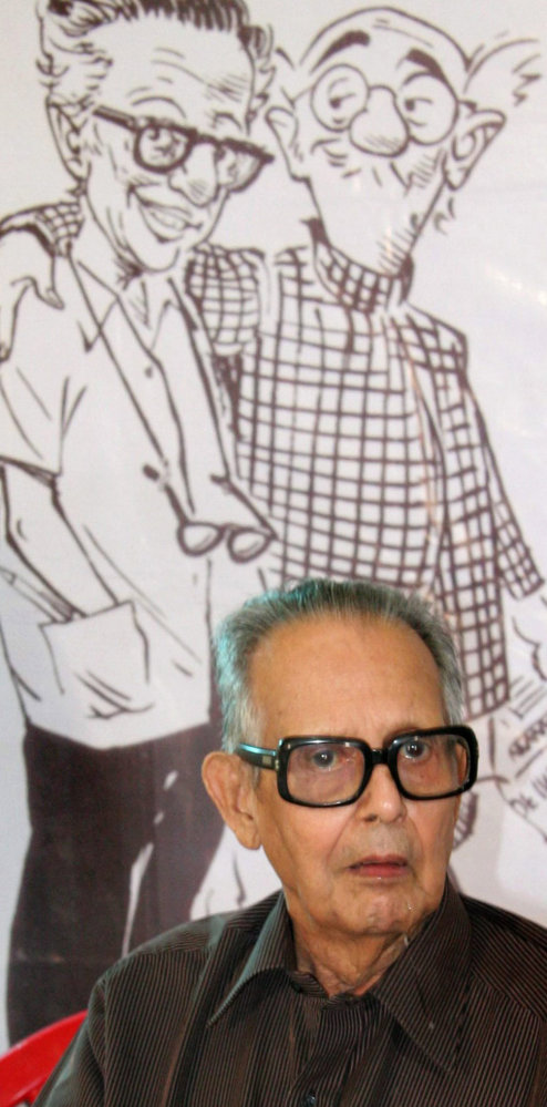 R. K. Laxman’s cartoon, “Common Man,” was popular enough to spawn a long-running TV sitcom in India.