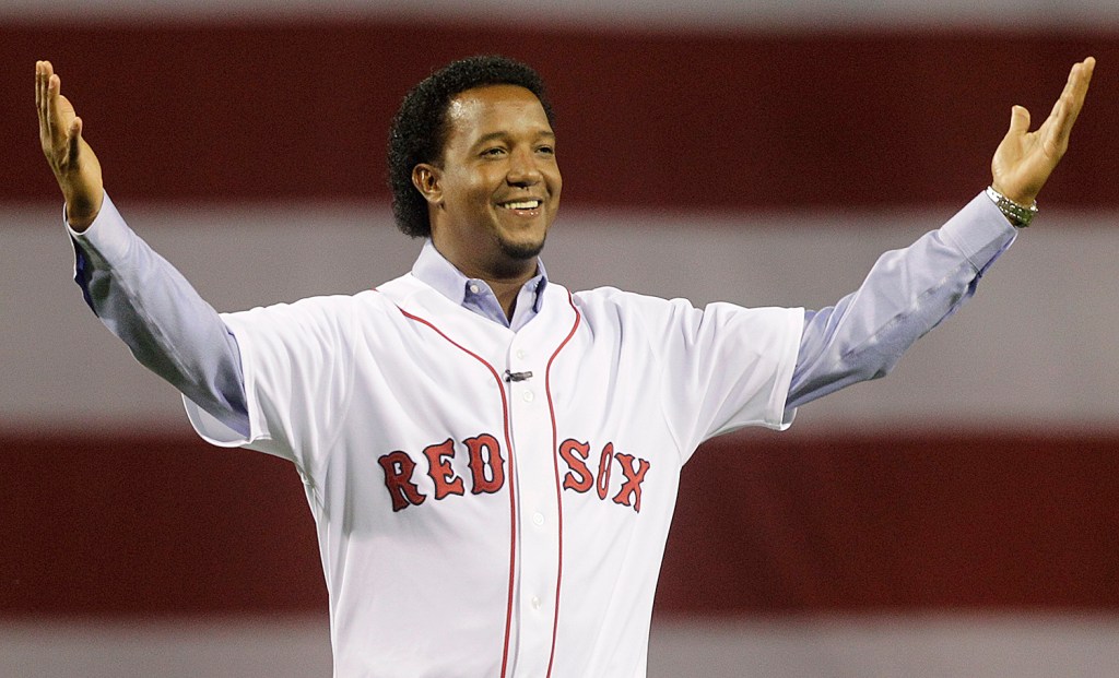 Pedro Martinez will be the ninth player to have his number retired by the Red Sox.
AP file photo