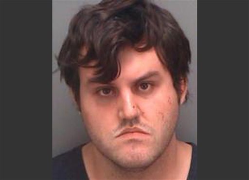 John Jonchuck in a booking photo provided by the Pinellas County (Fla.) Jail. The 25-year-old faces a first-degree murder charge after throwing his daughter off the Sunshine Skyway early Thursday. The Associated Press