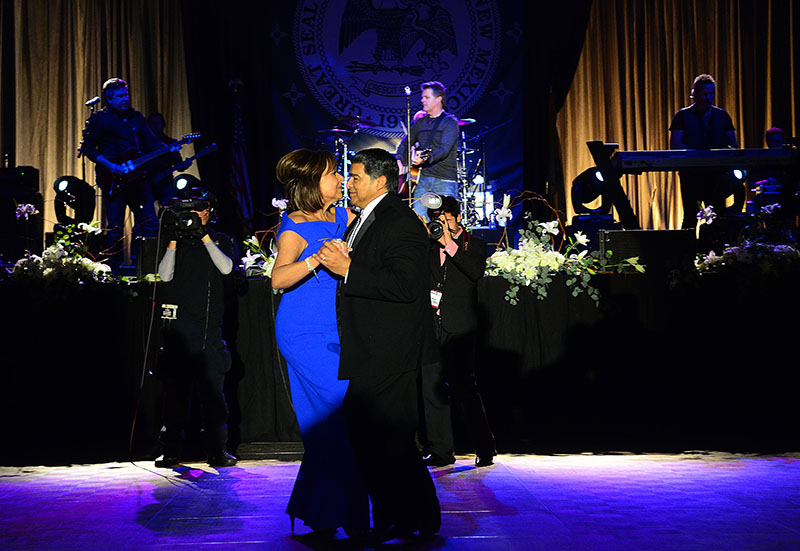 New Mexico Gov. Susana Martinez dances with first gentleman Chuck Franco at her inaugural ball.