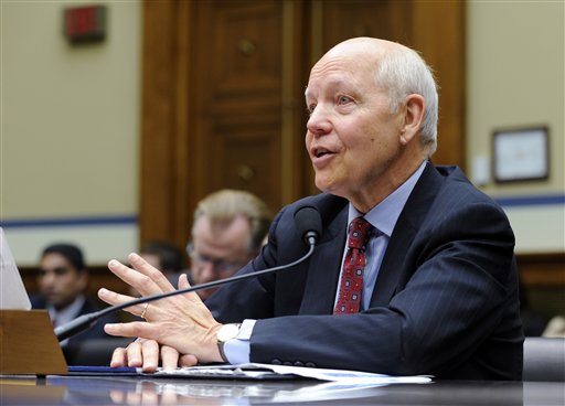 IRS Commissioner John Koskinen testifies on Capitol Hill in this July 23, 2014, photo. The budget for the budget year that ends in September 2015 is $1.2 billion less than the IRS received in 2010. Those cuts could actually cost the government money, Koskinen says. The Associated Press