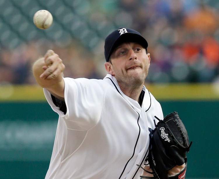 Winner of the 2013 American League Cy Young Award and Detroit Tigers starting pitcher Max Scherzer delivers a pitch last summer.
 The Associated Press