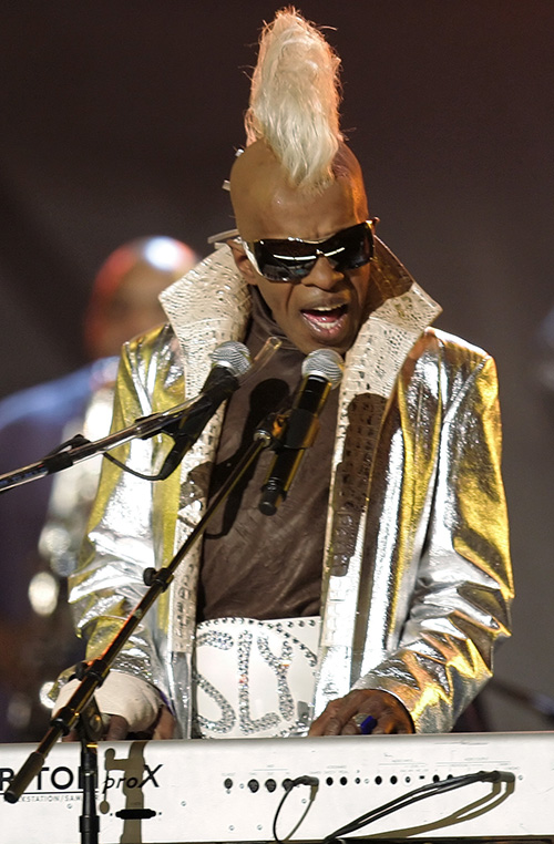Sly Stone performs at the Grammy Awards in Los Angeles in this FILE - In this Feb. 8, 2006, photo. Jurors Tuesday found that Stone's ex-manager Gerald Goldstein, attorney Glenn Stone and the company Even Street Productions owed him royalties. The Associated Press