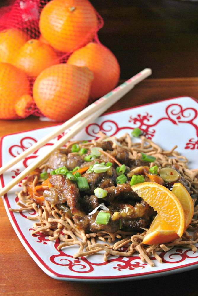Crispy orange beef