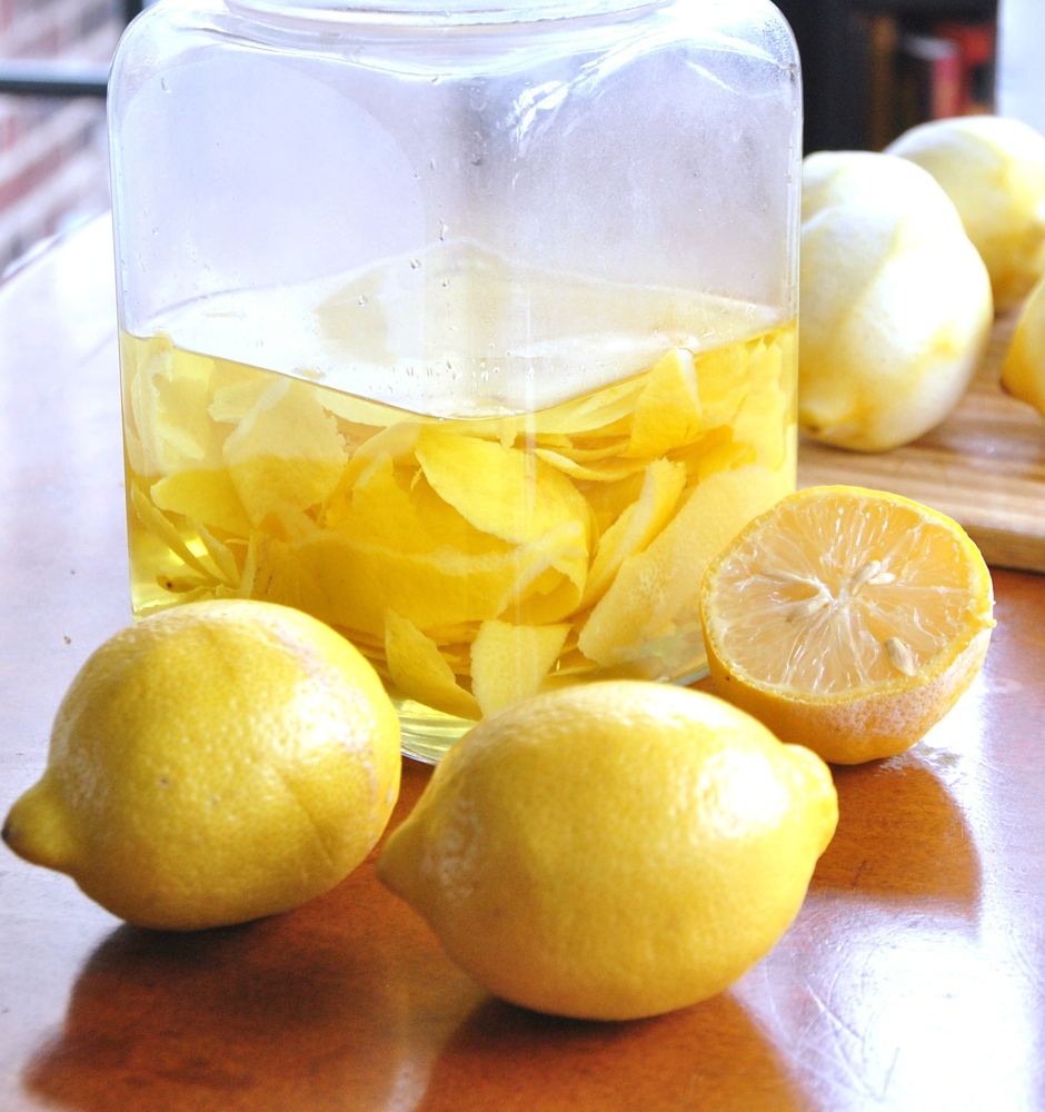 Homemade limoncello