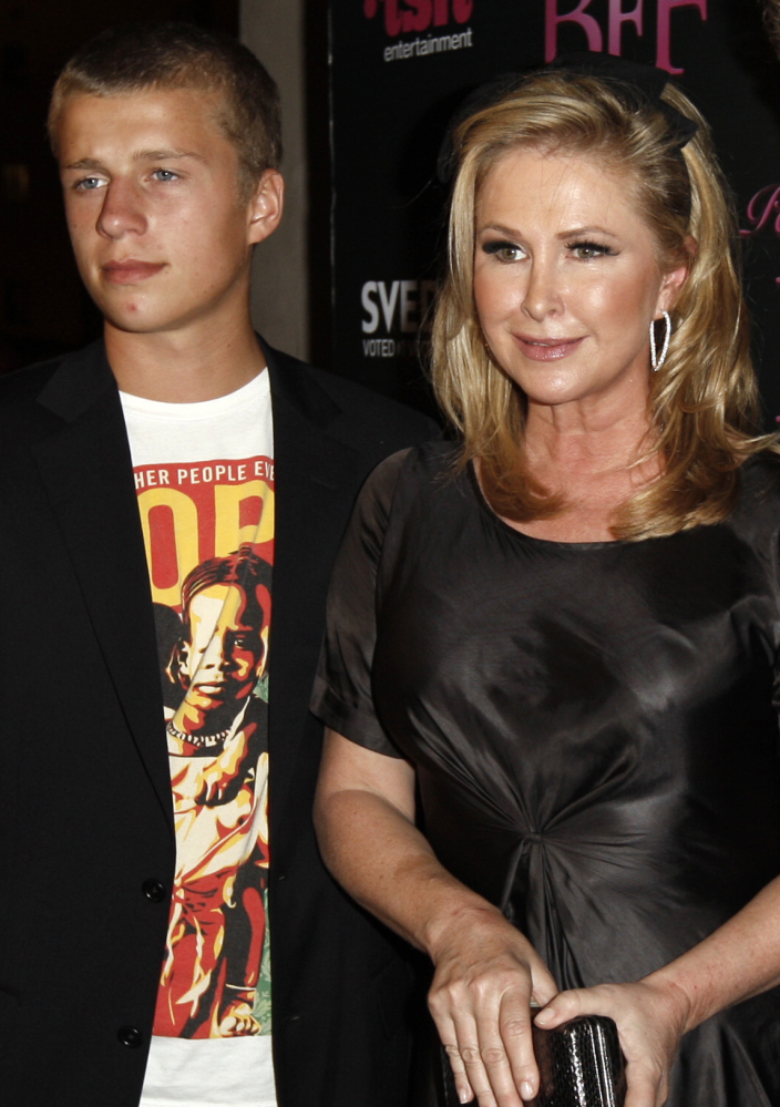 Conrad Hilton with mother Kathy Hilton. He could face up to 20 years in prison.