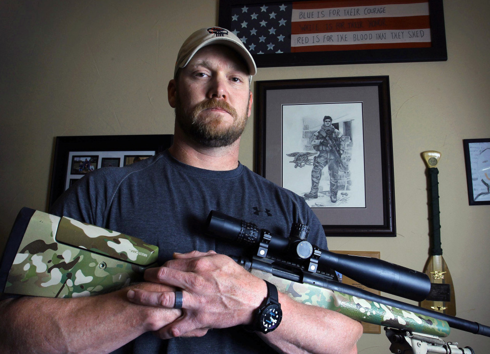 Chris Kyle, seen in 2012, was a former Navy SEAL and author of the book “American Sniper.” 