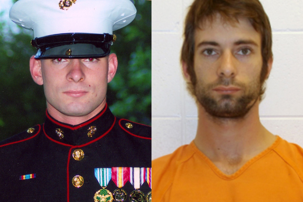 This combination of photos shows Eddie Ray Routh, a former Marine accused of killing Navy SEAL sniper Chris Kyle and Chad Littlefield on Feb. 2, 2013.