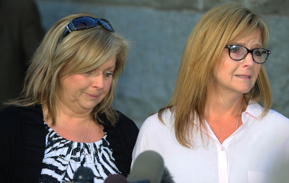 Terri Crippes, left, and Lori Lyon talk about their niece Kayla Mueller in Prescott, Ariz., Tuesday. Mueller, held by Islamic State militants for 18 months, has been confirmed dead.