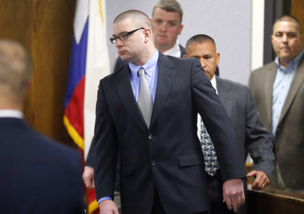 Former Marine Cpl. Eddie Ray Routh appears in court on opening day of his murder trial in Stephenville, Texas.