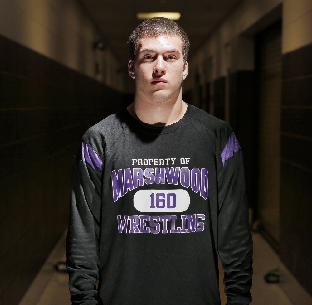 Jackson Howarth of Marshwood is expected to win his fourth straight state wrestling championship Saturday. If he does, his overall career record will improve to 190-16.