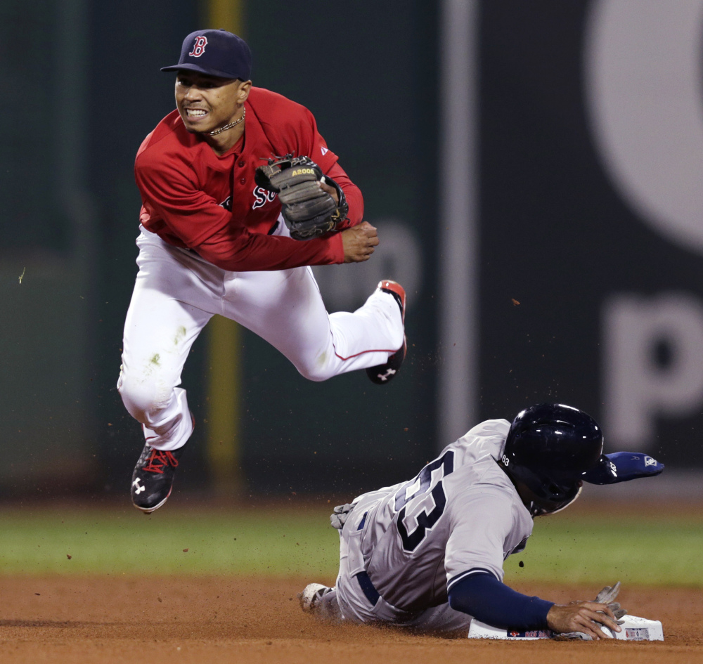 Mookie Betts played some second base for Boston last season, among many other positions. 