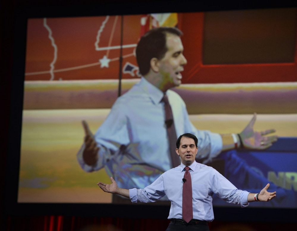 “If I can take on 100,000 protesters,” Wisconsin Gov. Scott Walker told CPAC attendees, referring to his confrontation with labor unions, “I can do the same across the world.”