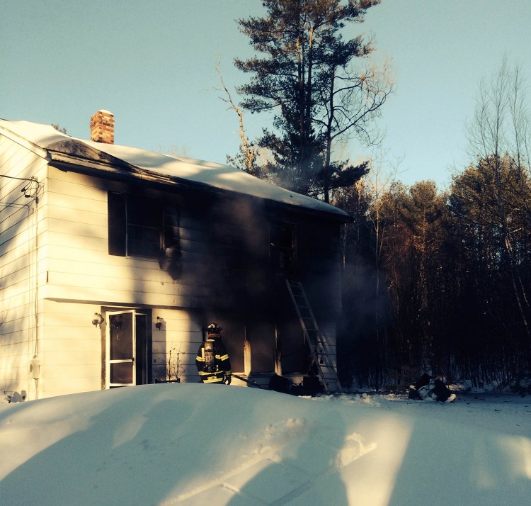 Fire damaged a home at 329 Bennett Road in New Gloucester on Thursday. There were no injuries.