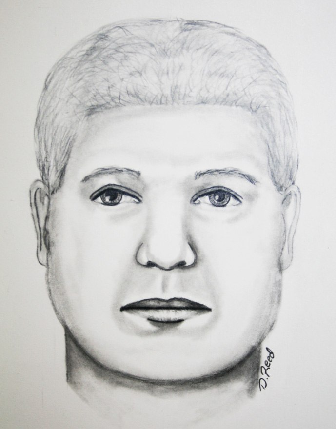 Saco police released this artist's composite sketch of the man suspected of trying to rob Holly's Gas . 
