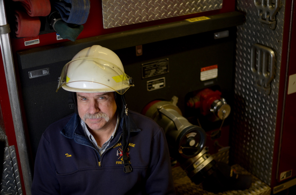 Tim Theriault, chief of the volunteer fire department in China Village.
