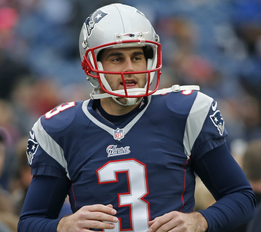 The New England Patriots used the franchise tag on kicker Stephen Gostkowski, the team’s all-time leading scorer.