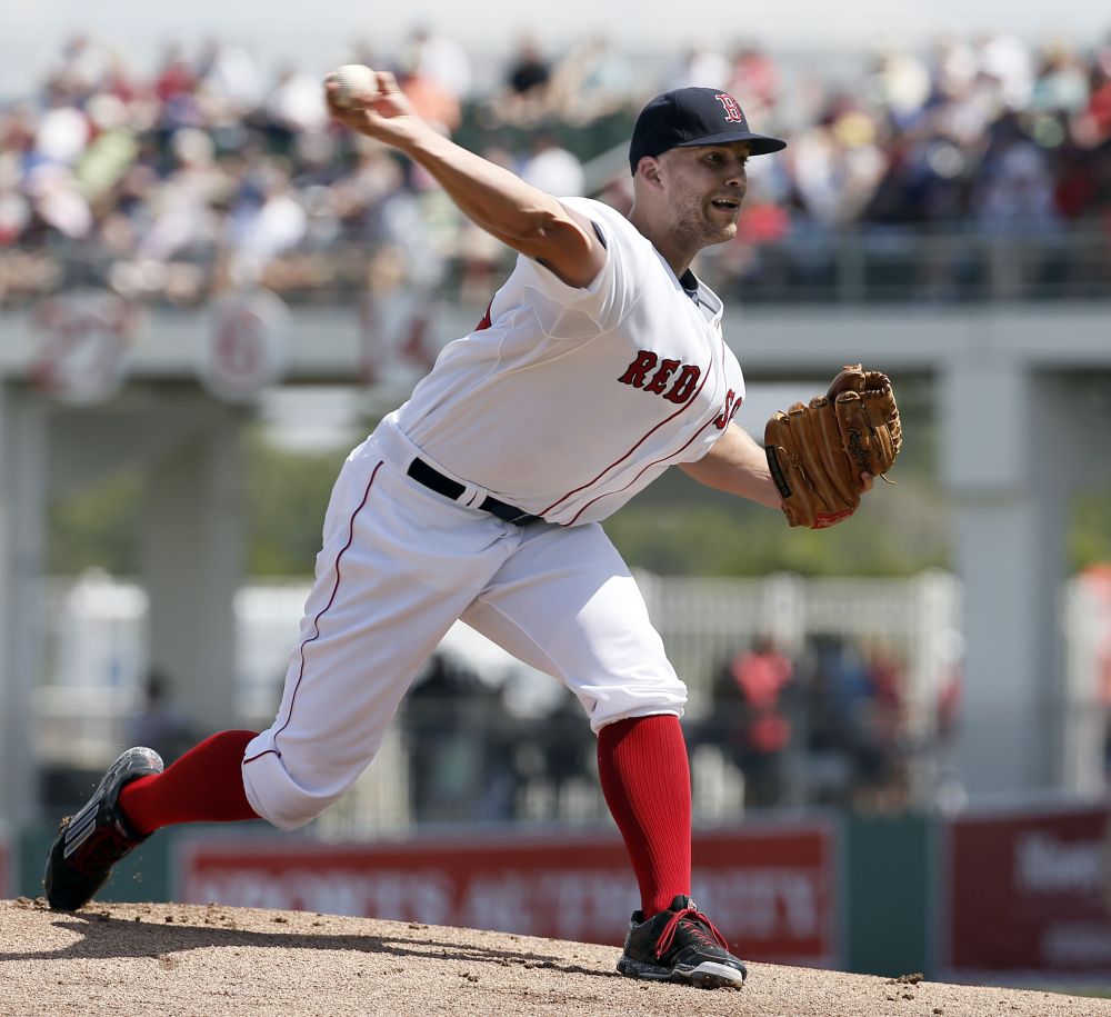 Justin Masterson is back with the Red Sox after playing in Cleveland and St. Louis, and could be part of the rotation.