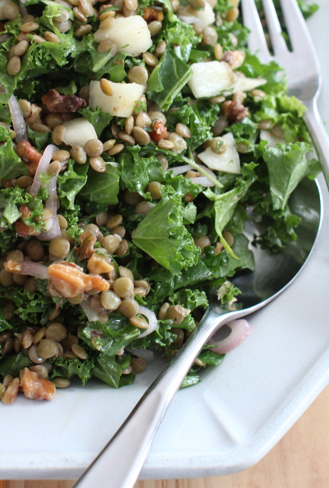 Chopped kale and lentil winter salad manages to feel both energizing and comforting at the same time.