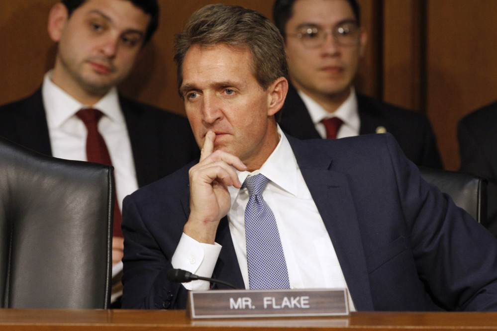 Sen. Jeff Flake, R-Ariz., said of lawmakers’ emails, “... there is a reason that you protect constituent correspondence, so it’s a little different kettle of fish.”
