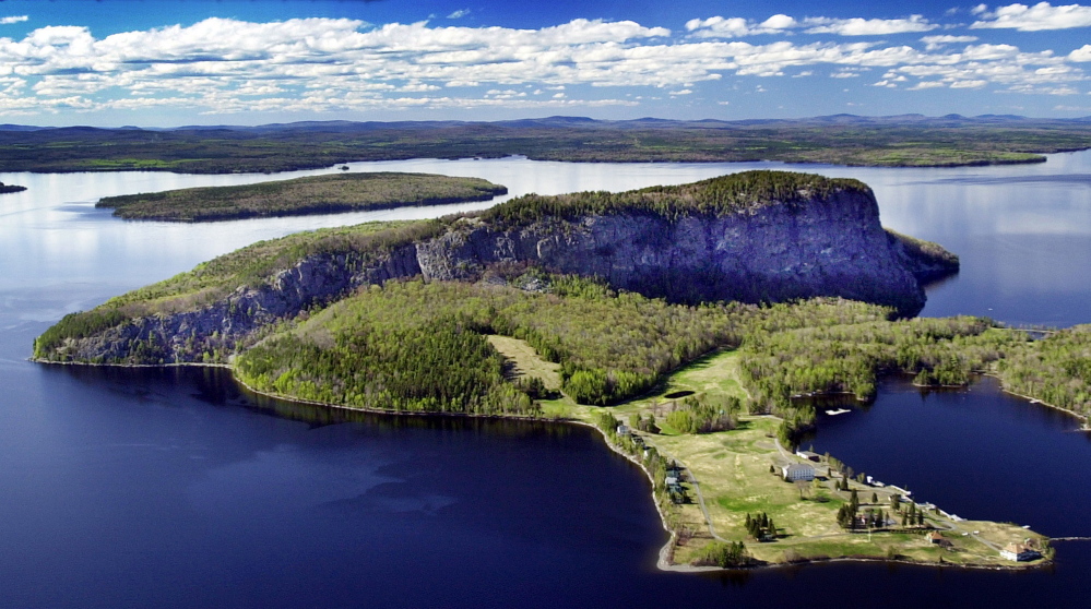 Funds from the Land for Maine’s Future program were used to prevent development on Mount Kineo in Moosehead Lake, which has steep cliffs rising 800-feet above the lake.