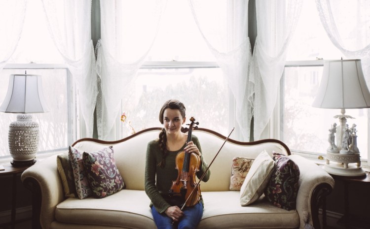 An accomplished violinist, Simone Laverdiere believes her musical ability was a factor in her acceptance at Bowdoin College in Brunswick.