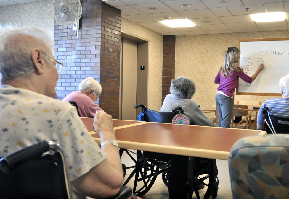 Life insurance firms pitched long-term care policies as the prudent way for Americans to shoulder the cost of staying in nursing homes like this one in Lancaster, Pa., but the companies are the ones paying the price.