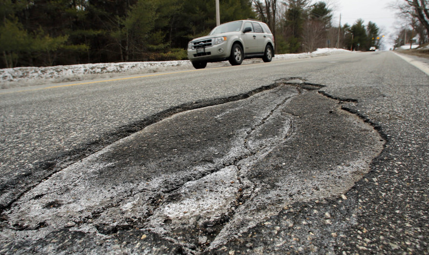 Potholes will be particularly bad this season, and drivers are urged to slow down.