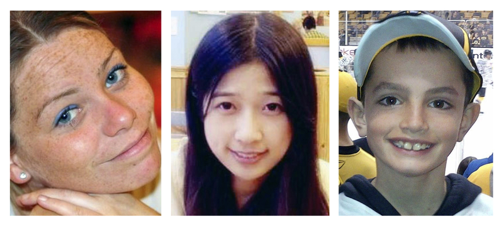 From left, Krystle Campbell, 29; Lu Lingzi, a Boston University graduate student from China; and Martin Richard, 8, were killed in the bombings near the finish line of the Boston Marathon on April 15, 2013.  
The Associated Press
