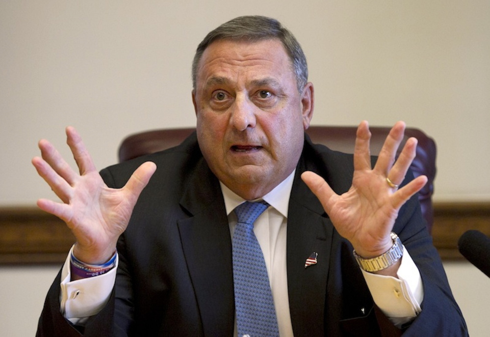 Gov. Paul LePage is again pushing for more drug enforcement agents, prosecutors and judges.