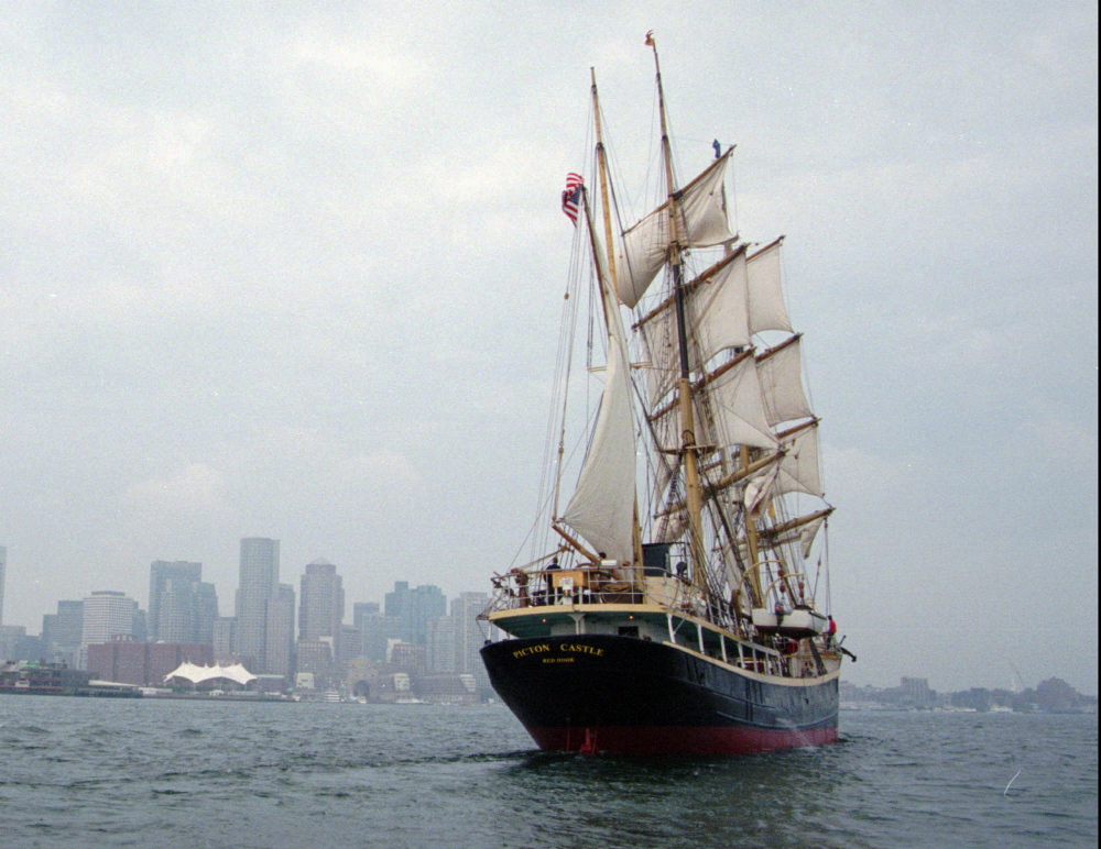 Casco Bay High School students Julien Peck and Naomi Radtke Rowe will spend time aboard the Picton Castle, a square-rigger built in 1918. . 