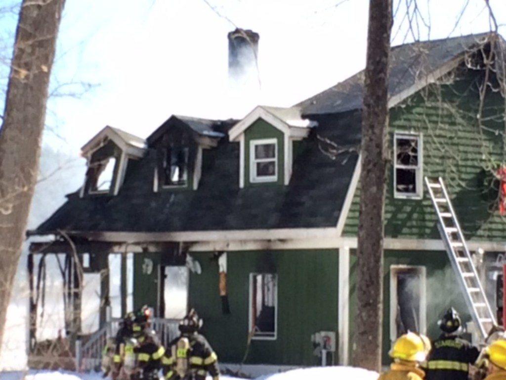 Firefighters were called to a house fire in Baldwin on Thursday.