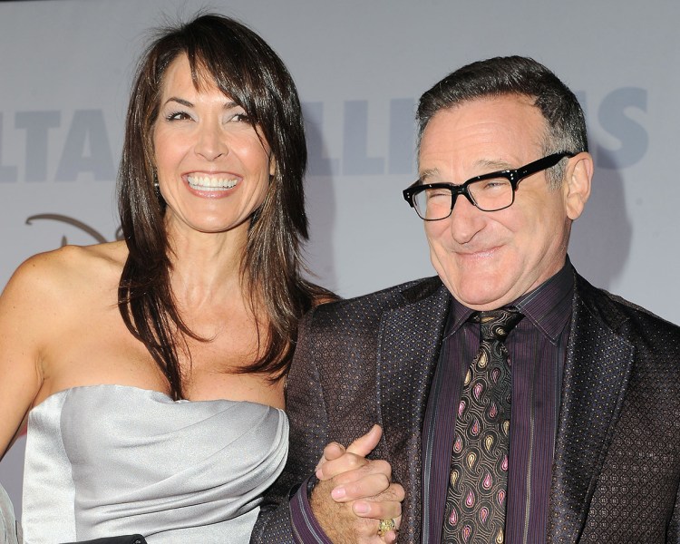 Robin Williams and his wife, Susan Schneider, appear at the premiere of "Old Dogs" in Los Angeles in this Nov. 9, 2009, photo. The Associated Press