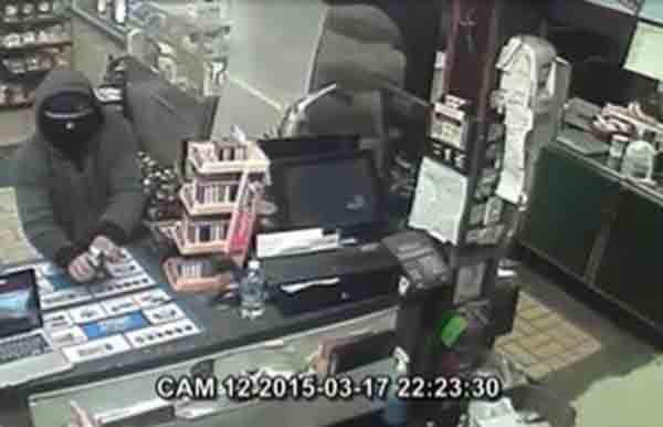 These images from surveillance video show the suspect in a robbery at the Gulf Express Mart on Congress Street Tuesday night. Anyone with information about the robbery is asked to contact Portland police. To provide information anonymously, 
mobile phone users can text the keyword “GOTCHA” plus their message to 274637 (CRIMES).
Tips can also be submitted by going to the Portland Police Department website: www.portland-police.com and clicking "Submit an Anonymous Crime Tip.”
Anonymous tips can also be left on the department’s Crime Tip line at 207-874-8584.
