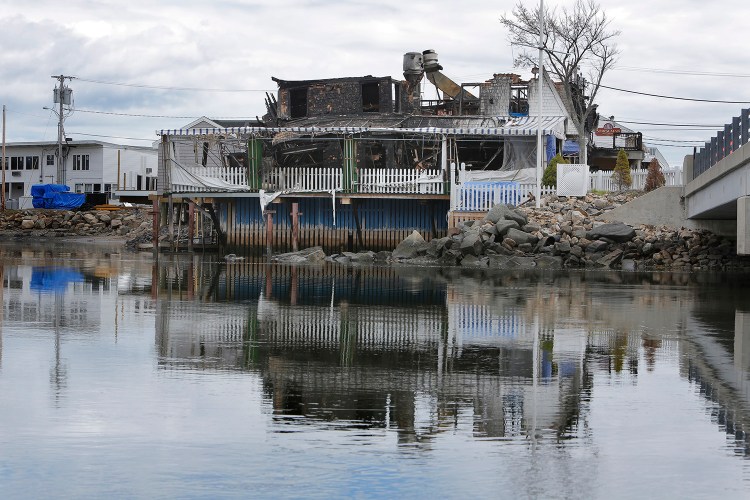 The fire that swept through the Blue Water Inn on April 28 left the building destroyed. Gregory Rec / Staff Photographer