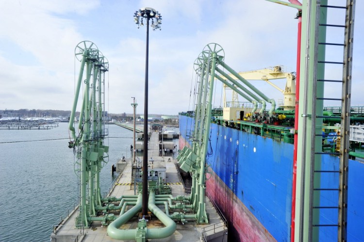 Portland Pipe Line Corp., seen operating its waterfront terminal in 2013, claims in a federal lawsuit that South Portland's ban on crude-oil exporting is unconstitutional.