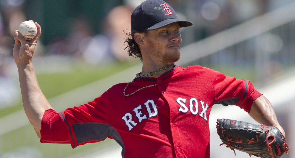 Clay Buchholz delivers a pitch in an exhibition game Wednesday.