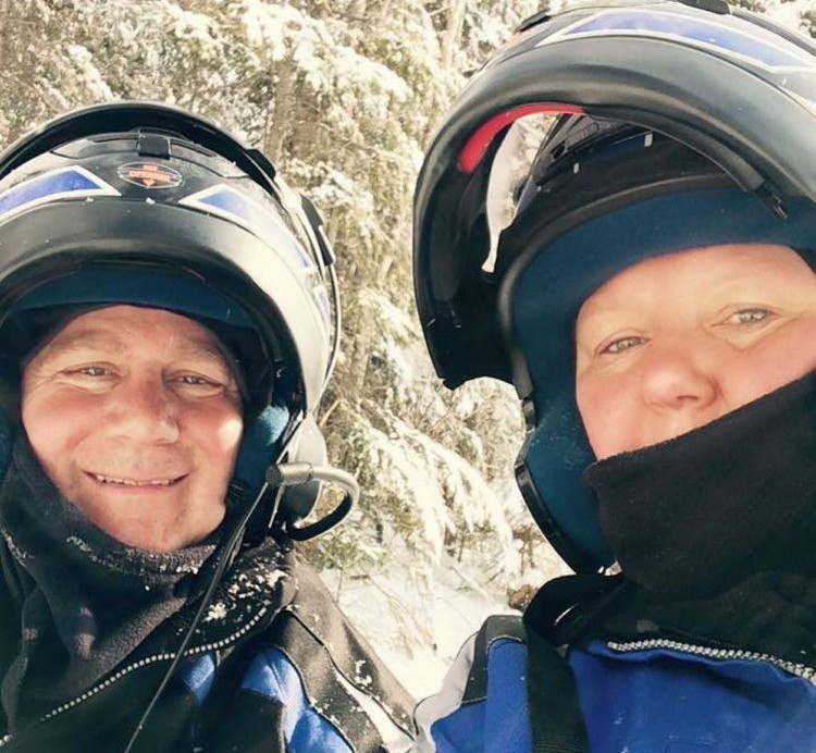 David and Laurie Clarke of Westbrook were injured Sunday while snowmobiling in Thorndike Township.