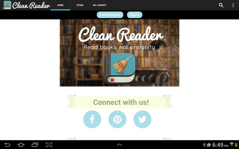 The Clean Reader interface.