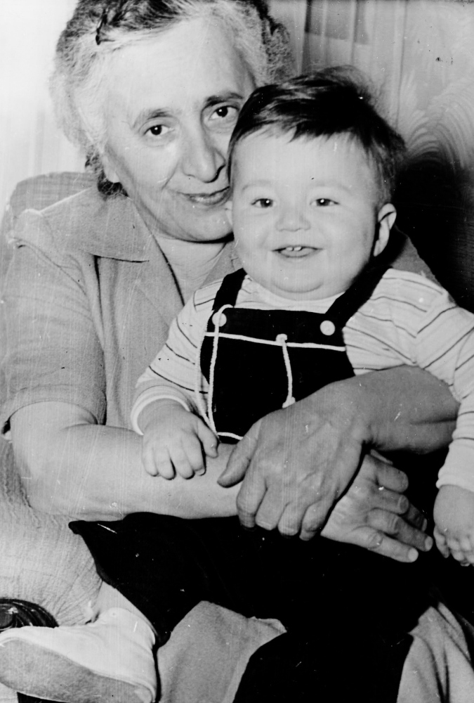 Rose Banaian with grandson John Christie in 1949. 