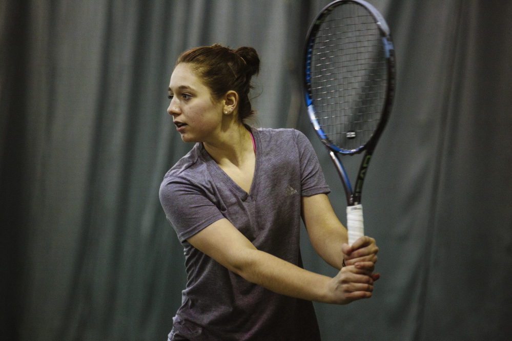 Rosemary Campanella practices in Falmouth last month.