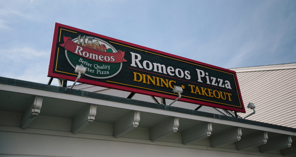 Romeos in Yarmouth sells a $14-inch cheese pizza for $10.99.