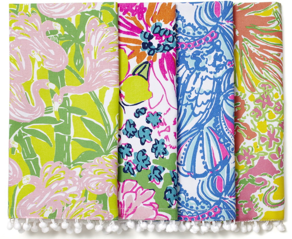 Cloth napkins from Target’s Lilly Pulitzer collection come in the brand’s signature colorful prints.