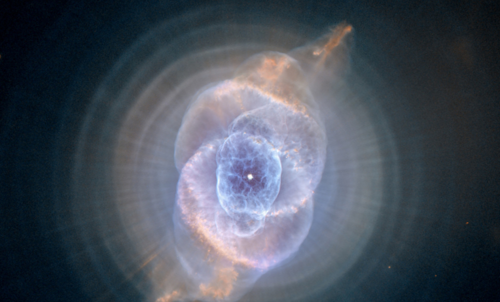 This image made by the NASA/ESA Hubble Space Telescope shows NGC 6543, the Cat's Eye Nebula.