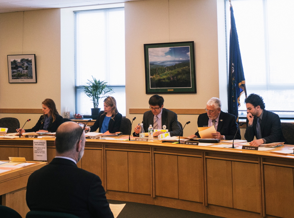 The Legislature’s Labor, Commerce, Research and Economic Development Committee meets in Augusta on April 2. None of the 13 lawmakers who serve on the panel has a background in banking, accounting or investing.