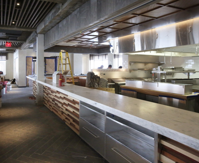 M.C. Union restaurant at the Press Hotel is in the final stages of construction.