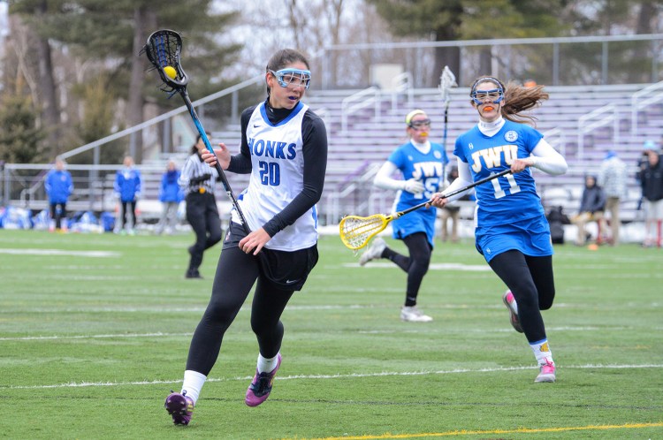 Mary Leasure of South Portland was one of the leading scorers on the St. Joseph's College women's lacrosse team.
