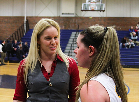 Samantha Allen, left, has five years of college coaching experience, including two at Division I University of Vermont.
