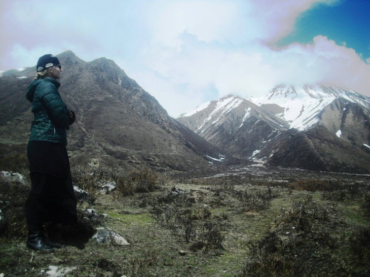 This picture of Dawn Habash was taken on April 24, the day before the Nepal earthquake, by an Italian woman who hiked with the now-missing Augusta yoga instructor but split with her before the quake. Friends and relatives are hoping to hear from Habash, who has not been in contact with them since the April 25 earthquake that killed thousands.