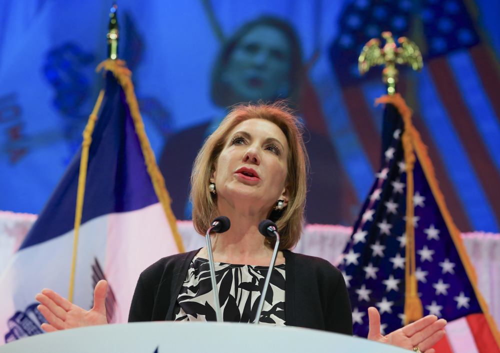 Republican presidential candidate Carly Fiorina will speak Thursday at a luncheon in South Portland sponsored by the Maine Heritage Policy Center.
2015 Associated Press file photo

